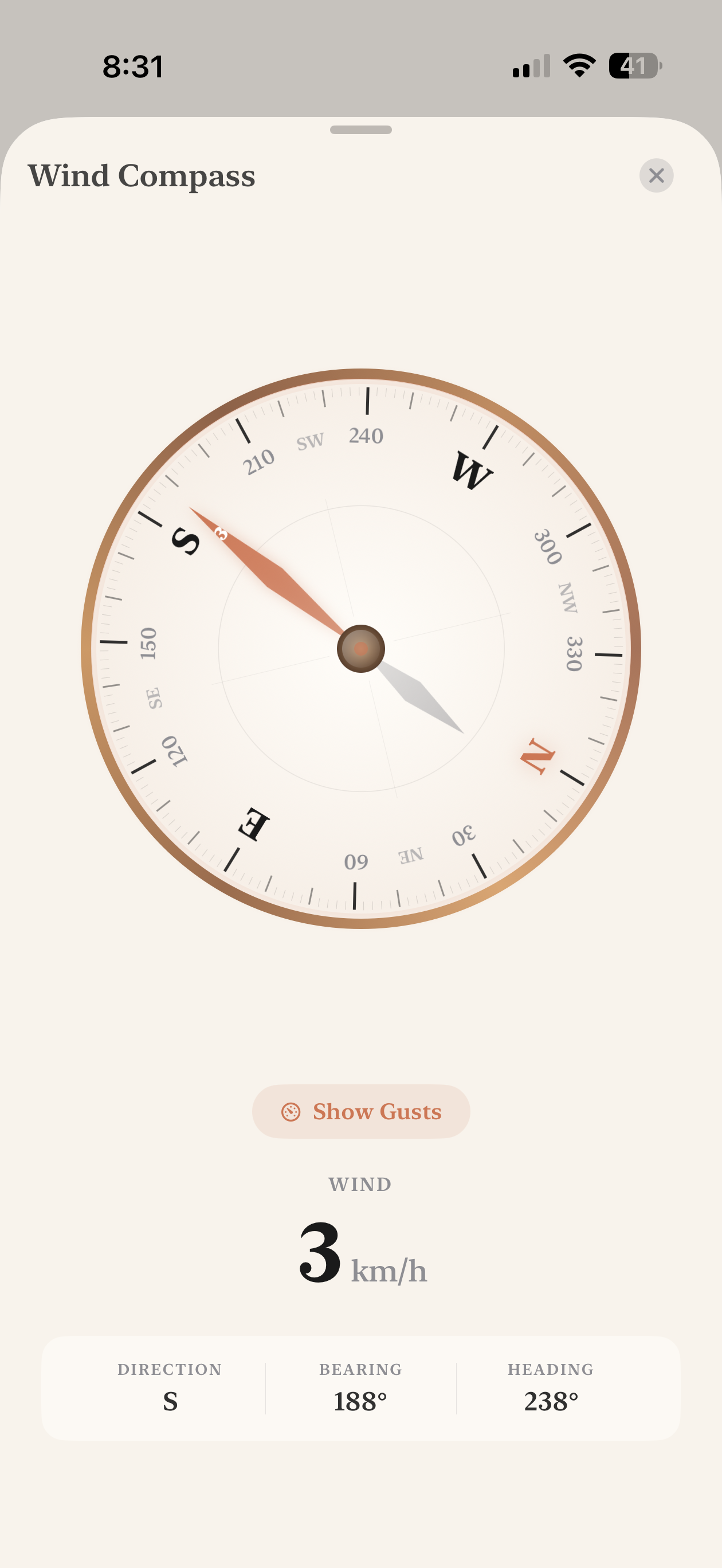 Wind compass